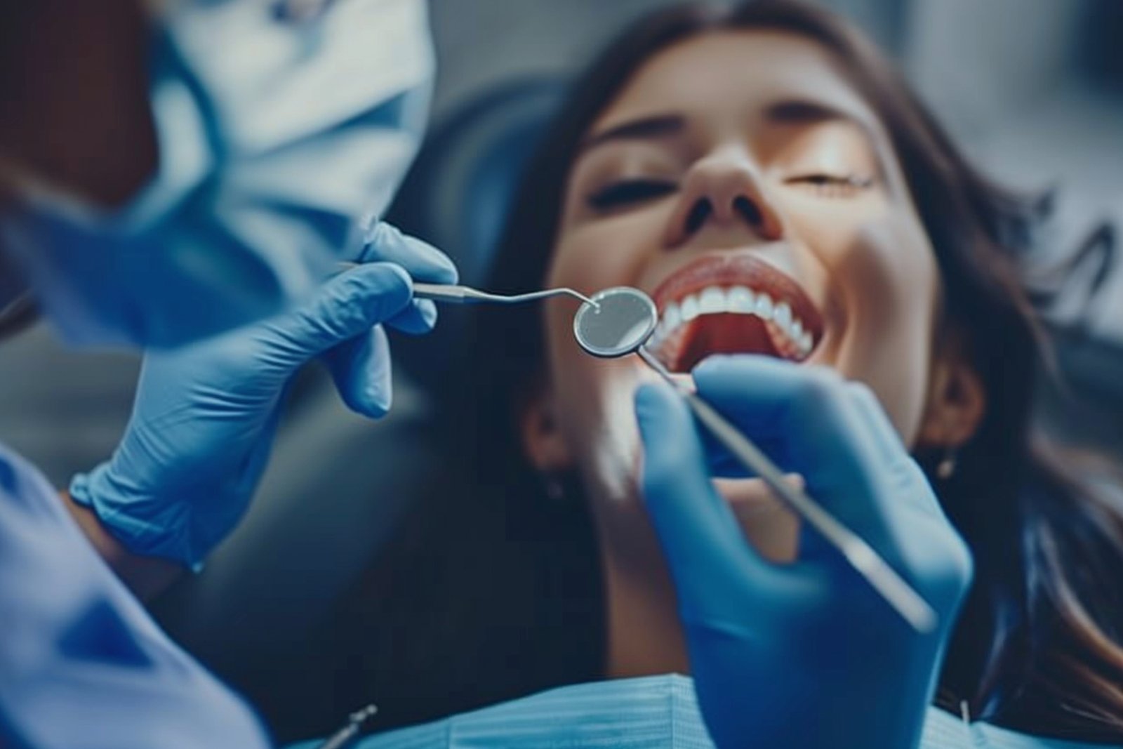 Dentista em procedimento